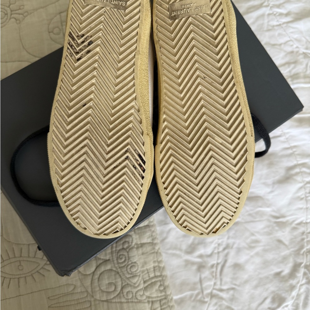 Saint Laurent White and Black Sneakers - Picture 7 of 11